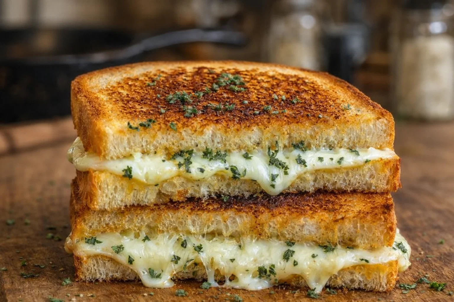 Cozy Garlic Bread Grilled Cheese