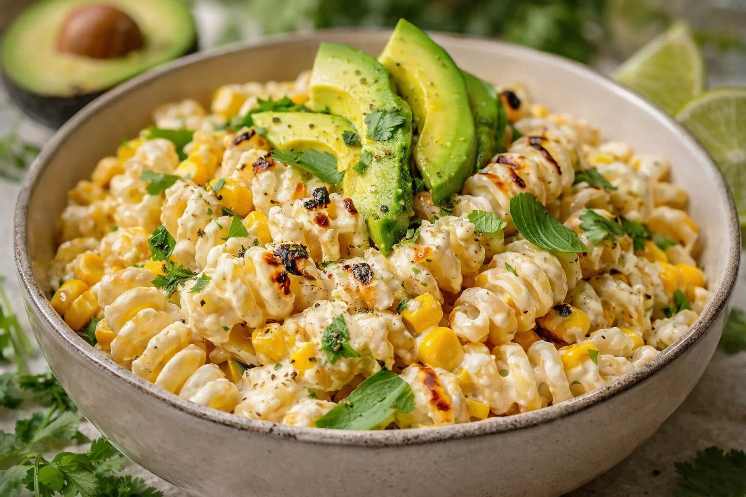 Creamy Street Corn Pasta Salad