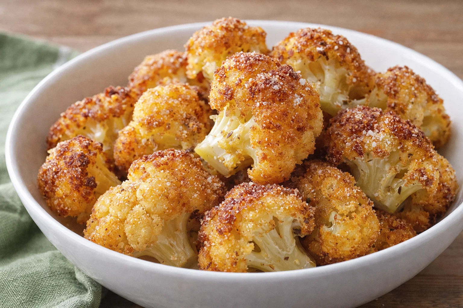 Crispy Parmesan Cauliflower Bites