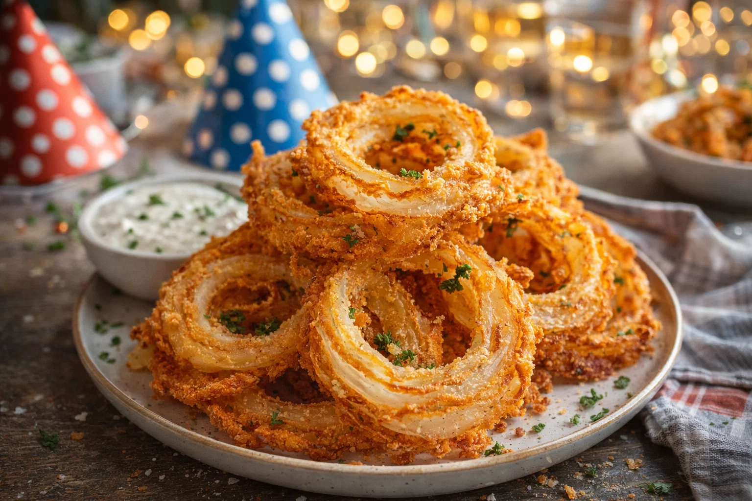 Crispy Parmesan Onion Ring Chips