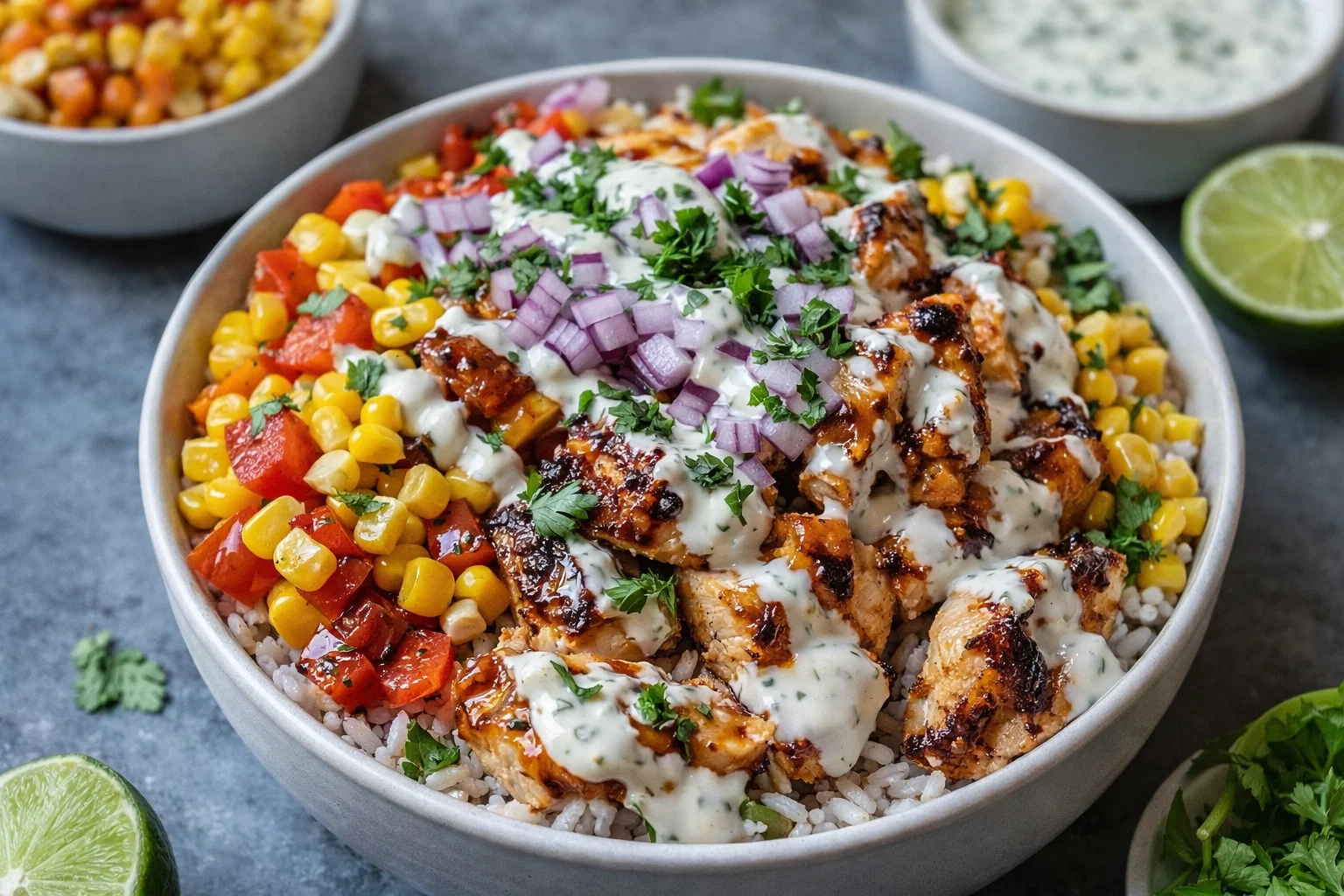 Tasty BBQ Chicken Ranch Bowl