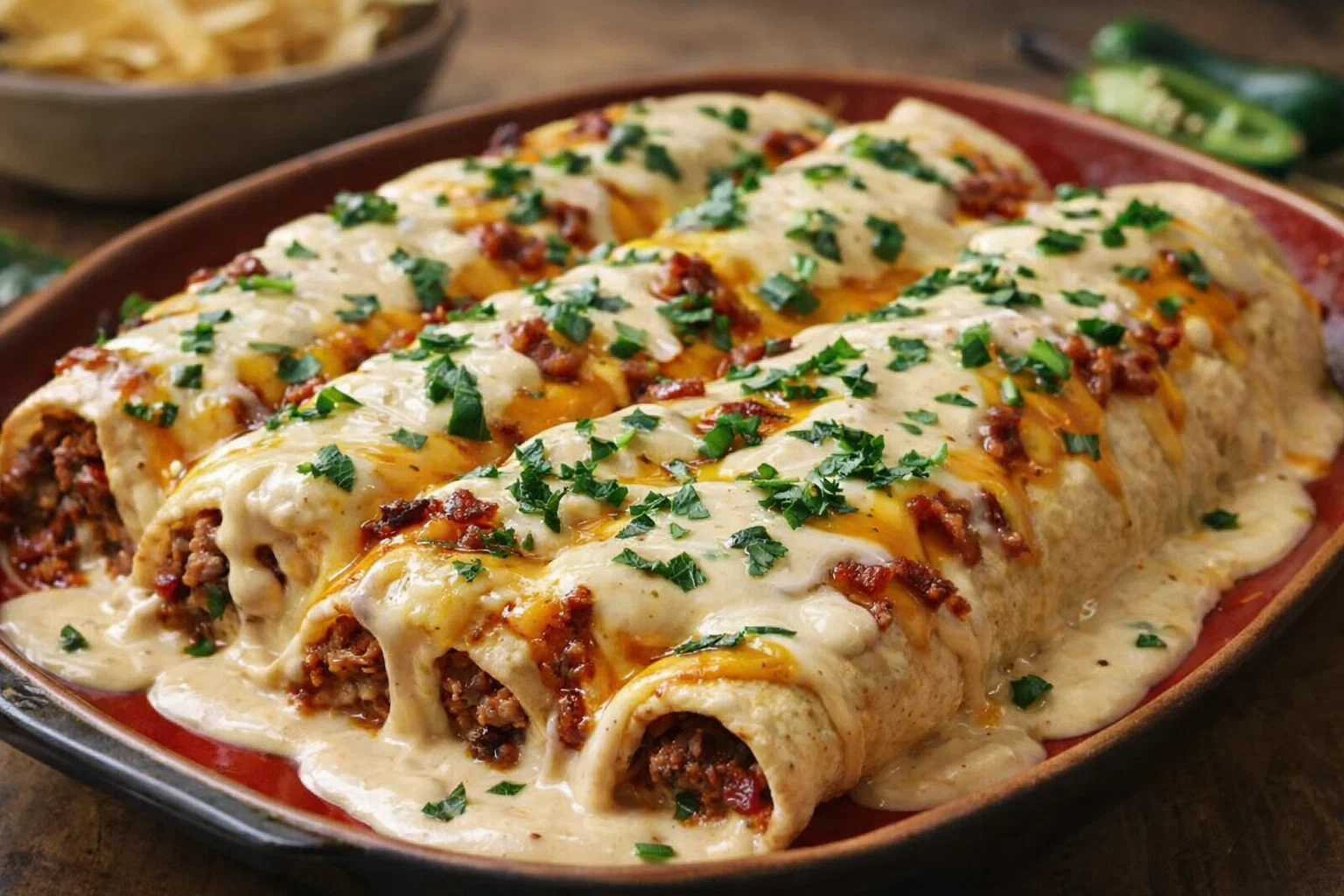 The Best Jalapeño Popper Enchiladas