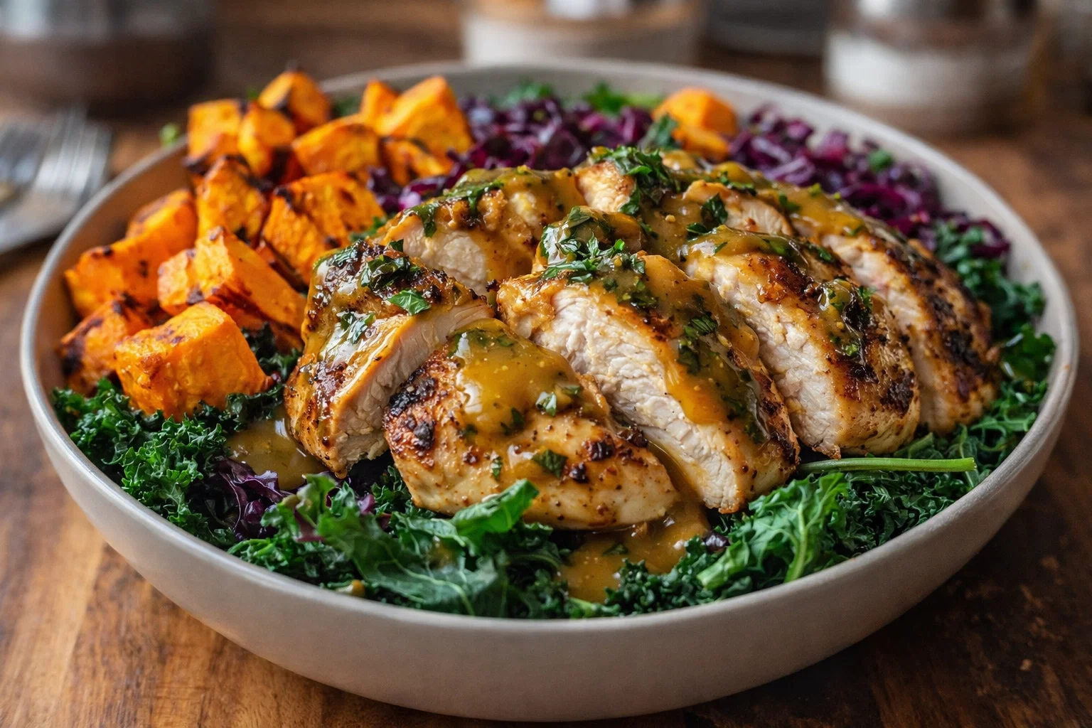 Tasty Maple Dijon Chicken Bowls