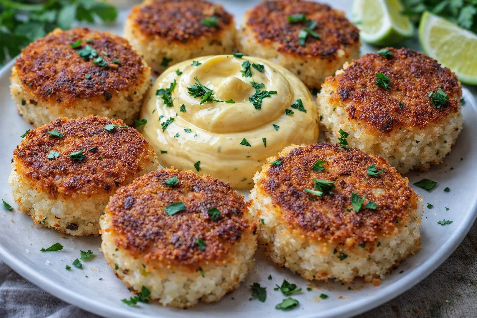 Tasty Crispy Shrimp Cakes with Aioli