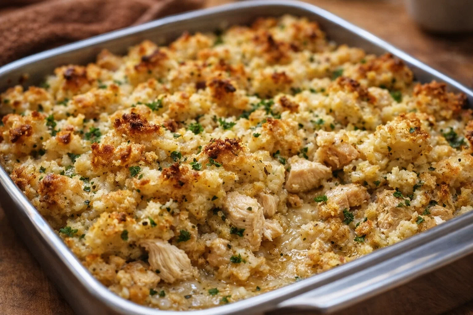 Cozy Easy Chicken Stuffing Casserole