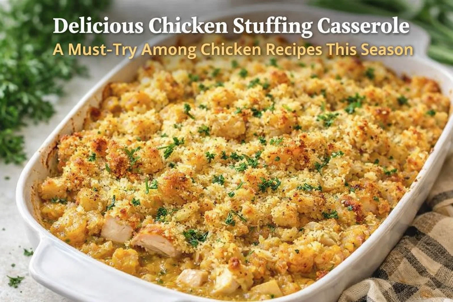 The Best Chicken Stuffing Casserole