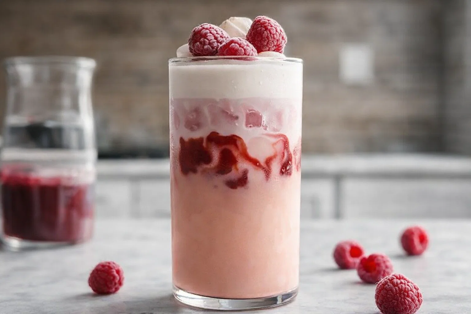 Easy Vanilla Raspberry Iced Latte Recipe