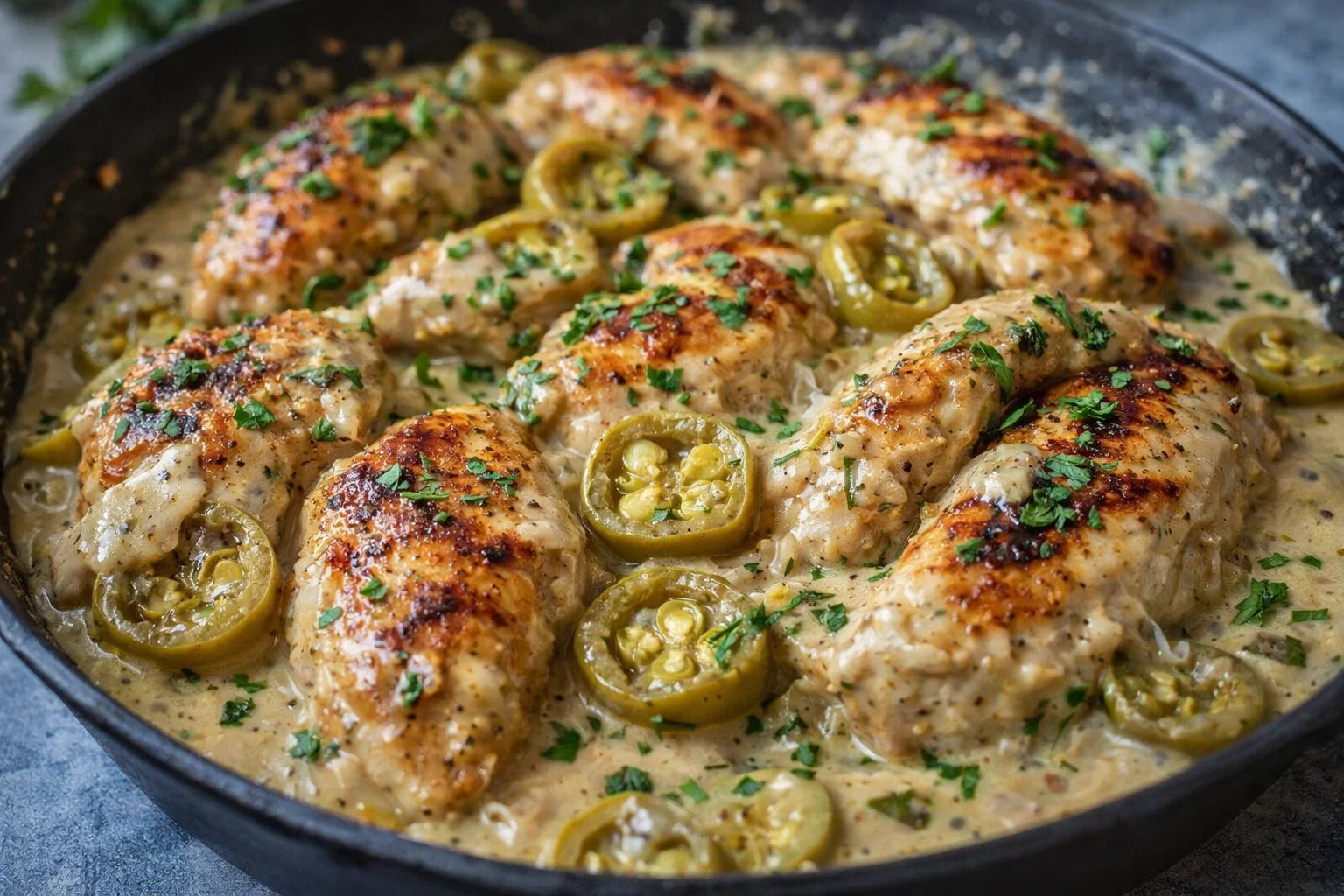 Easy Creamy Pepperoncini Chicken