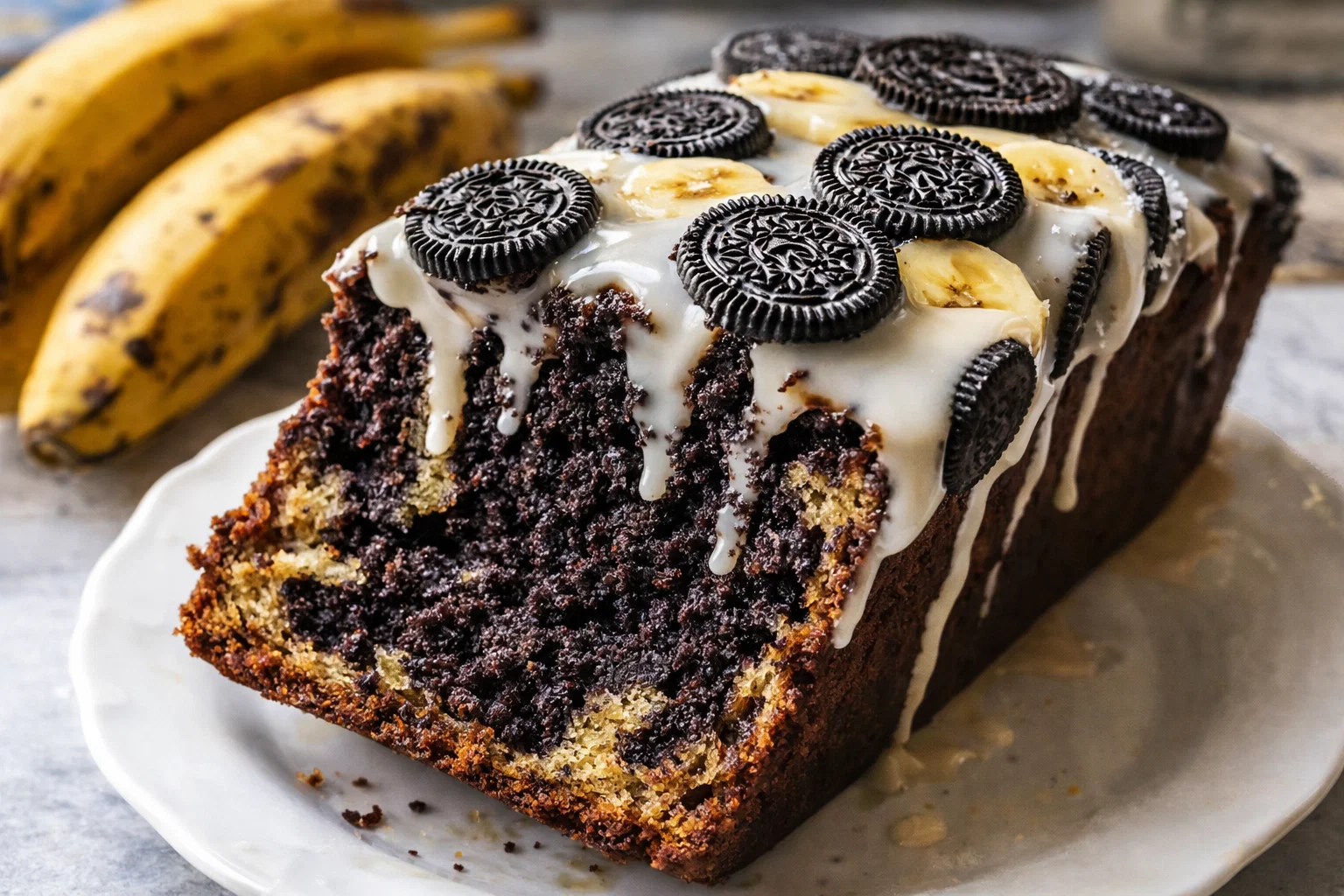 Easy Oreo Banana Bread