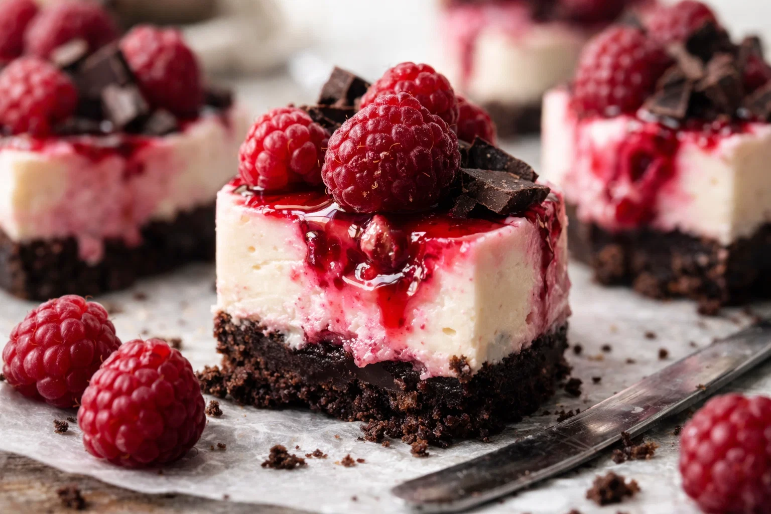 Easy Raspberry Cheesecake Bites With Chocolate