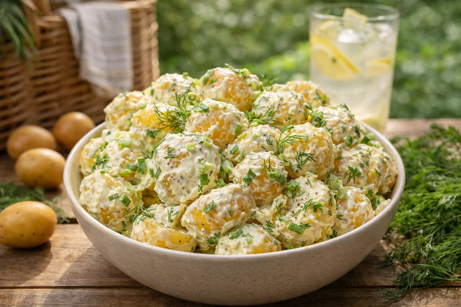 Easy Creamy Dill Potato Salad