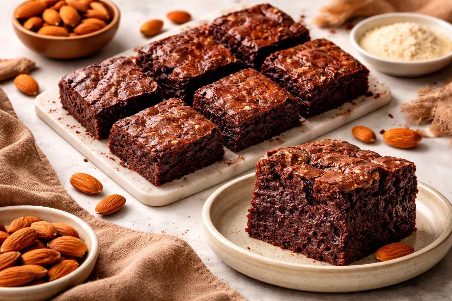 Decadent Sourdough Brownies With Almond Flour