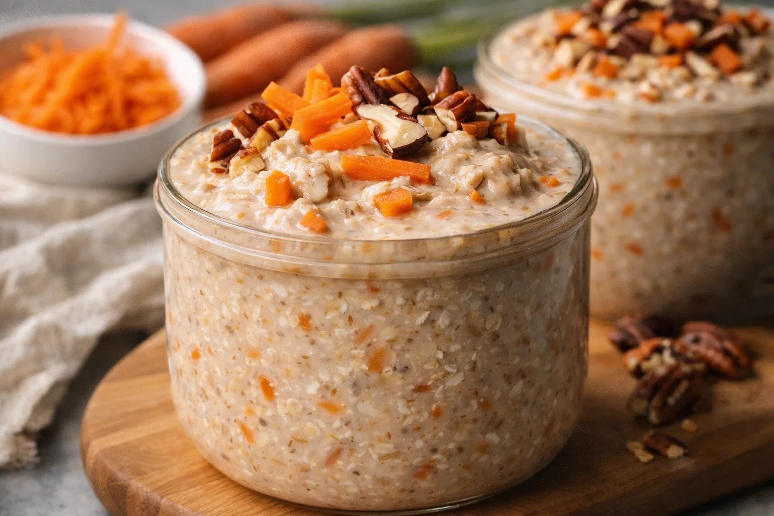 Easy Carrot Cake Overnight Oats Breakfast