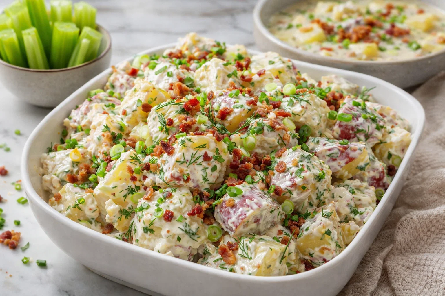 Easy Creamy Sour Cream Potato Salad