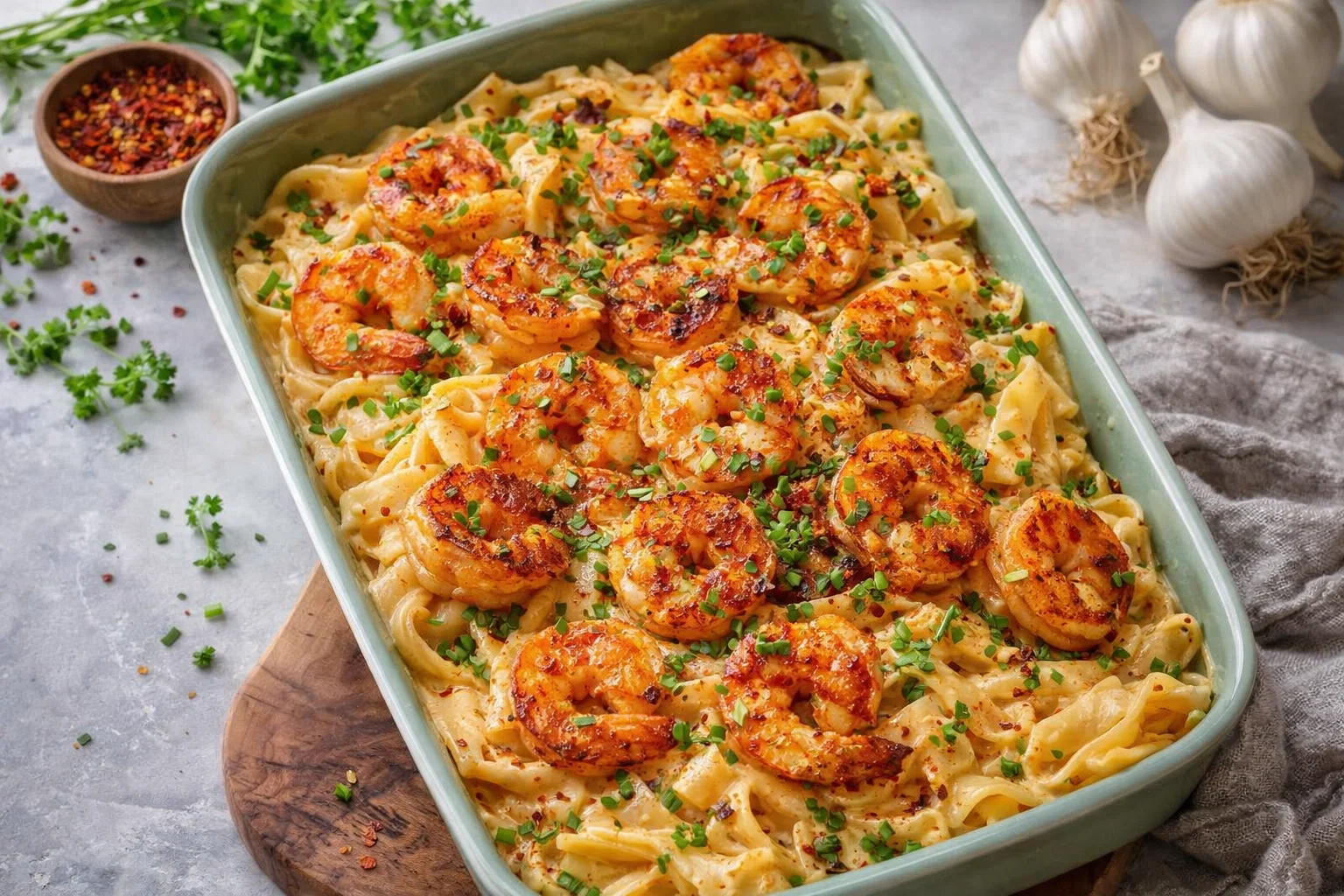 Homemade Bang Bang Shrimp Pasta