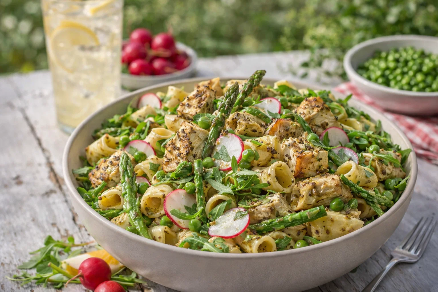Simple Honey Mustard Chicken Pasta Salad