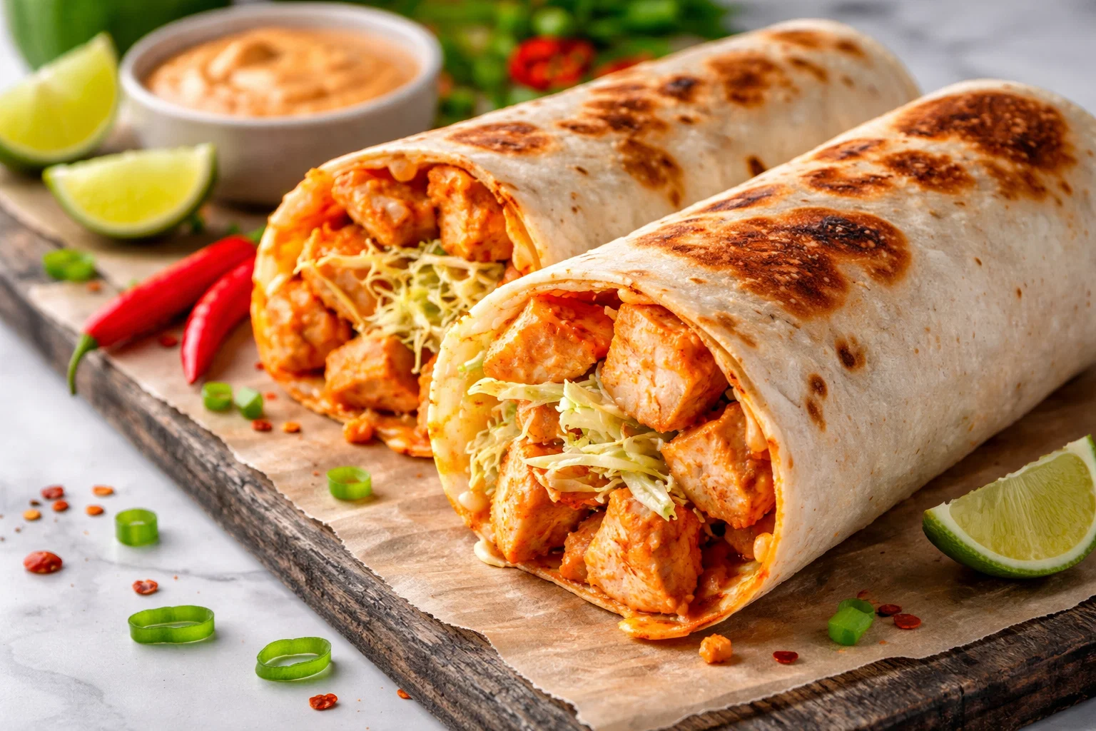Spicy Bang Bang Chicken Burrito