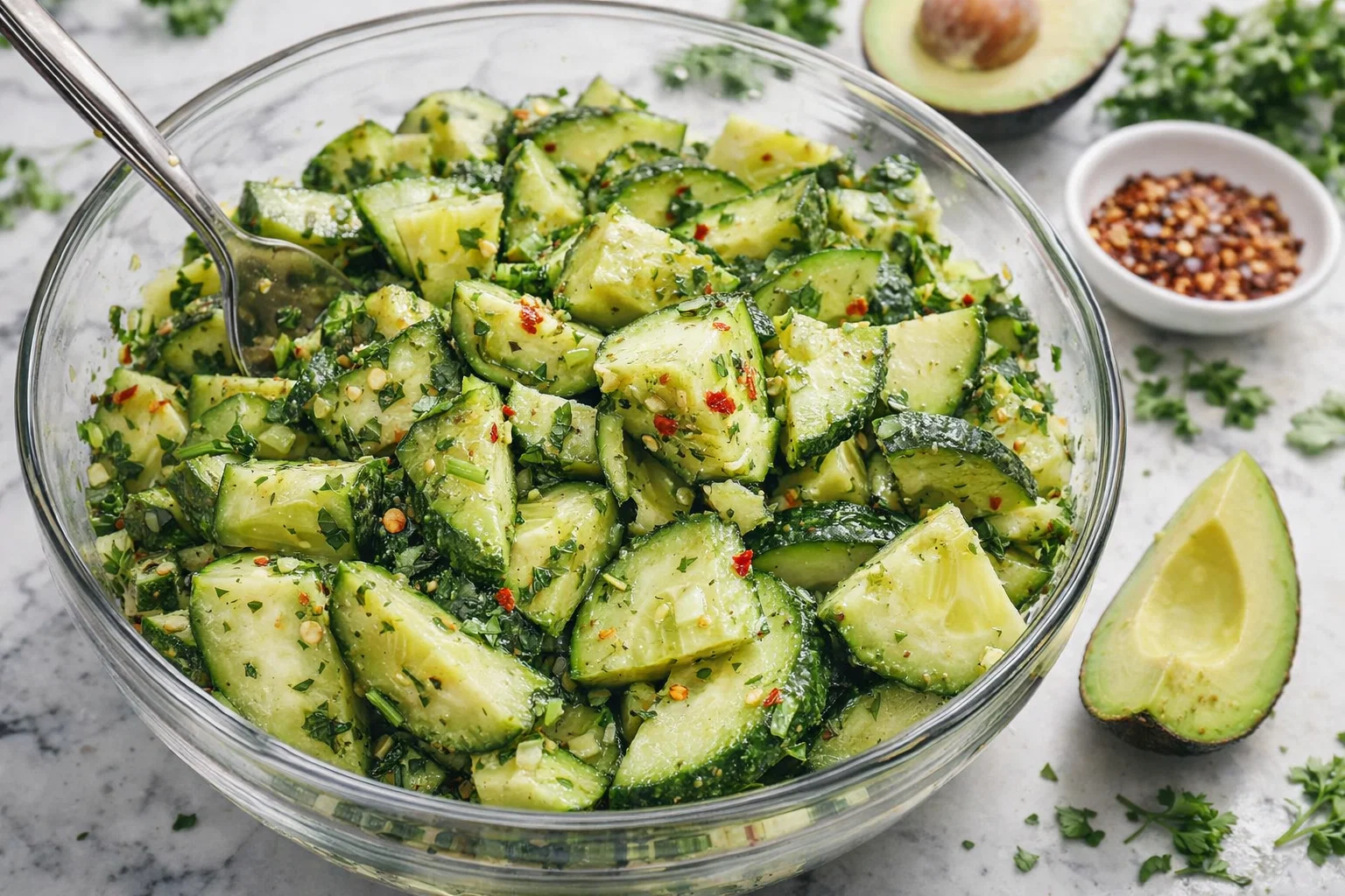 Easy Cucumber Avocado Salad Healthy Side