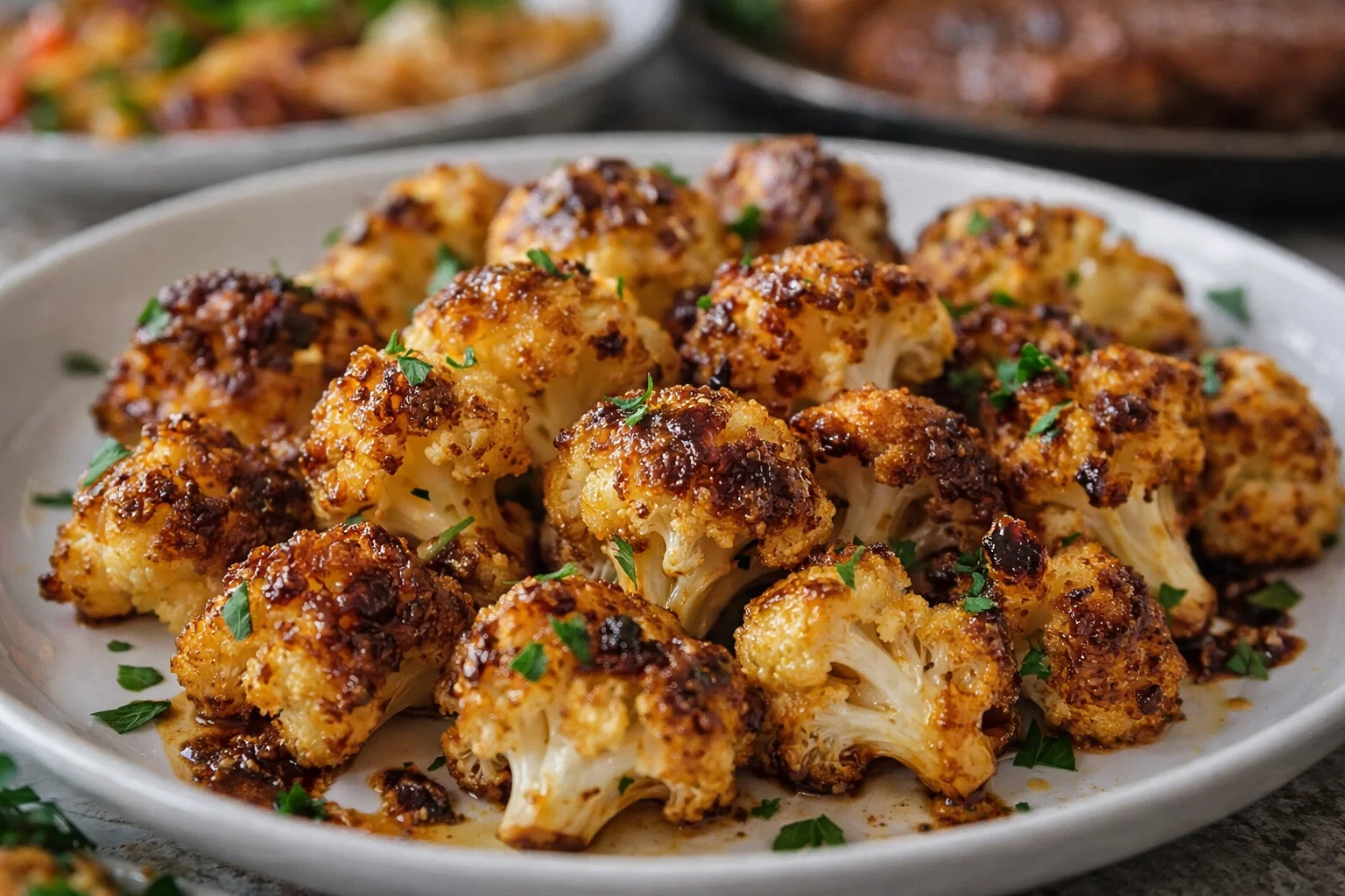 Easy Crispy Roasted Cauliflower Side Dish