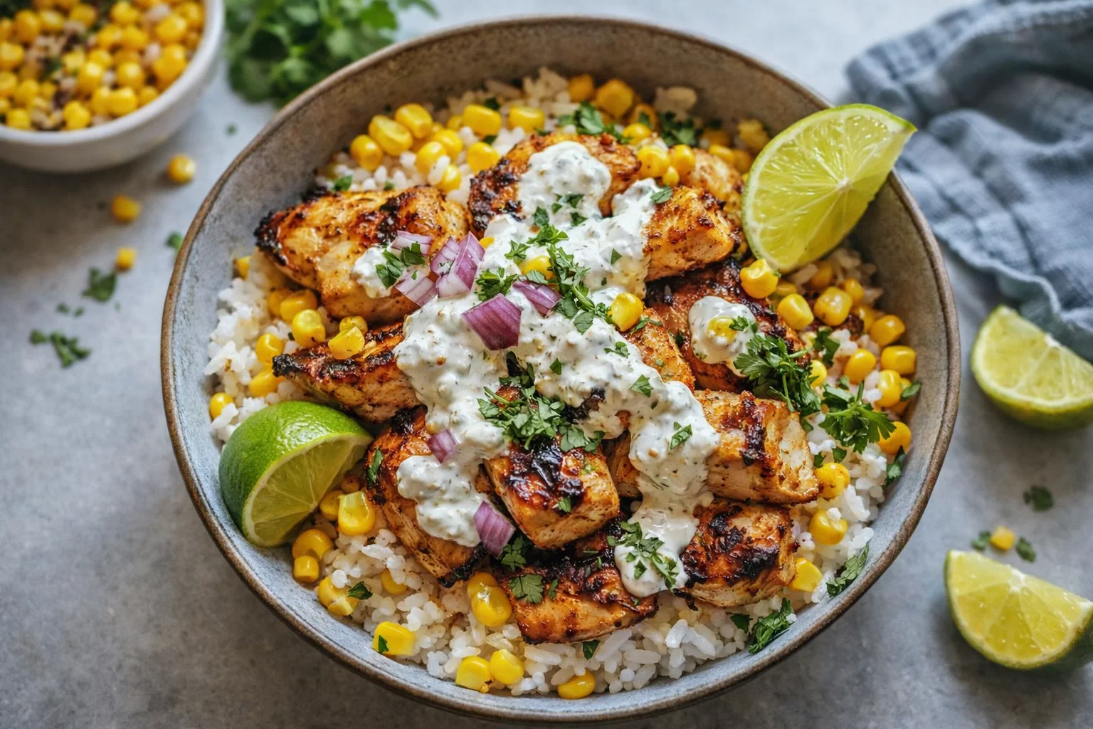 Easy Street Corn Chicken Rice Bowl Dinner