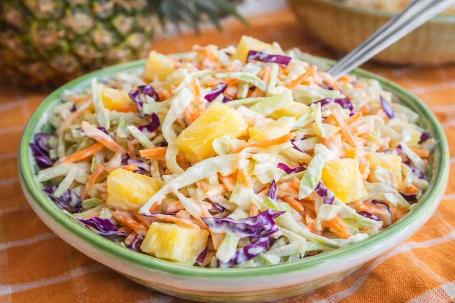 Easy Hawaiian Coleslaw Sweet Tangy Salad