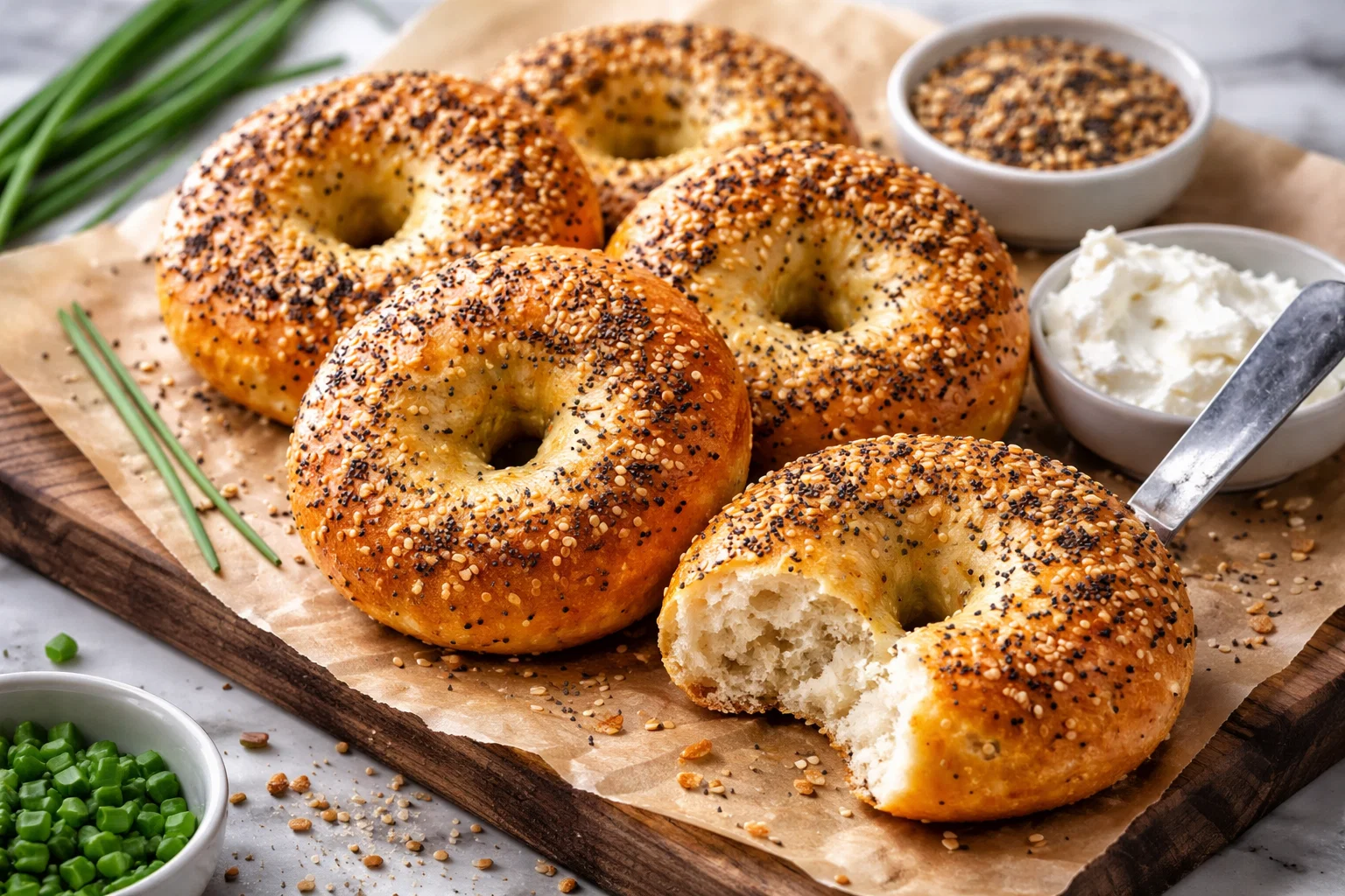 Fluffy Keto Greek Yogurt Bagels