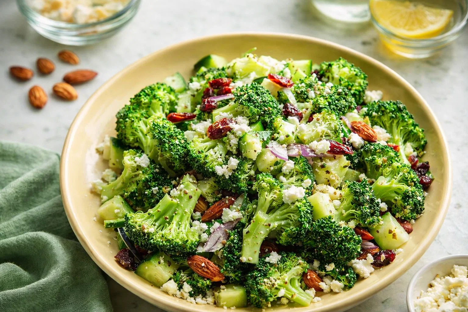 Fresh Greek Broccoli Salad