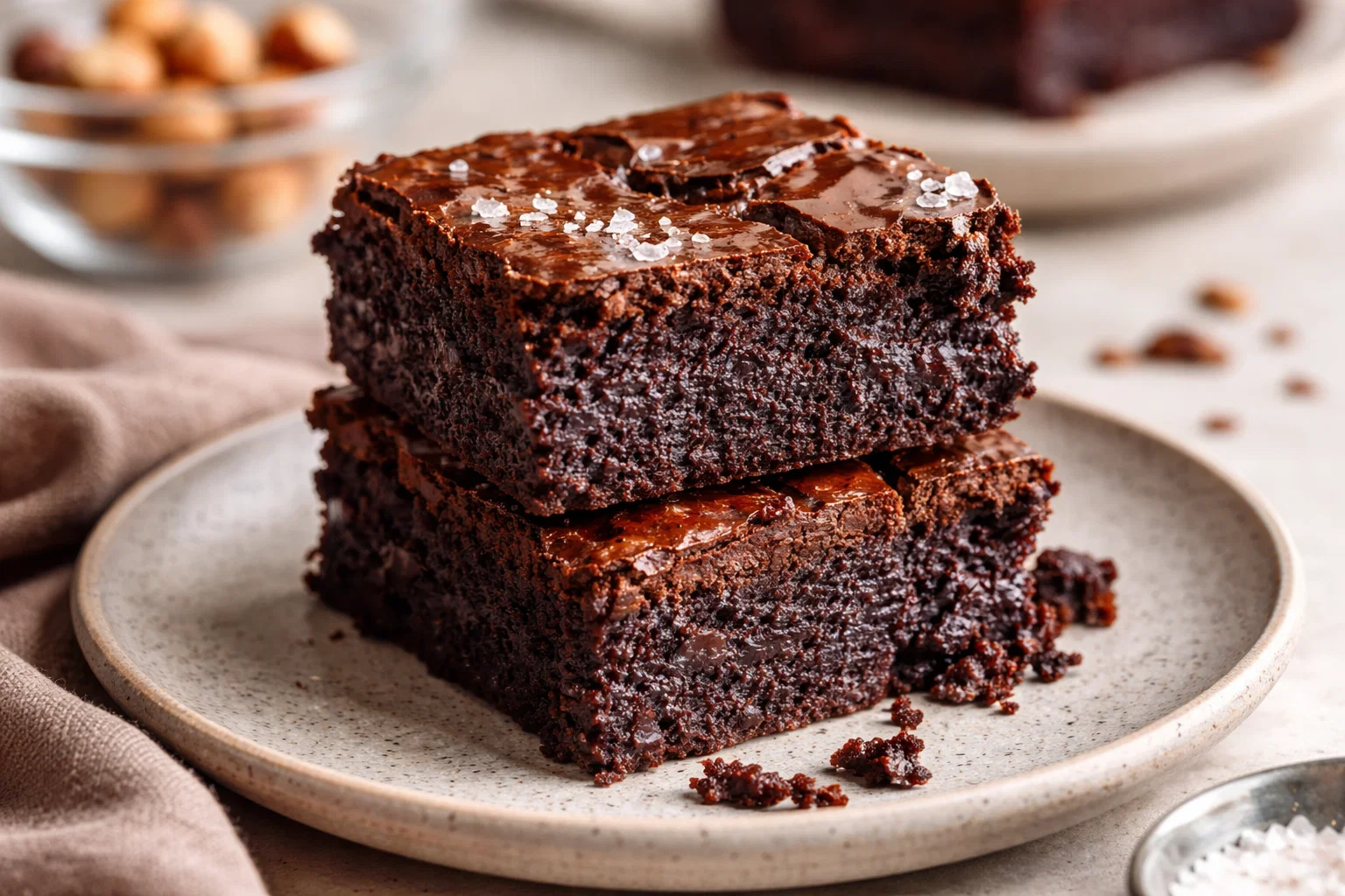 Fudgy Vegan Sourdough Brownies