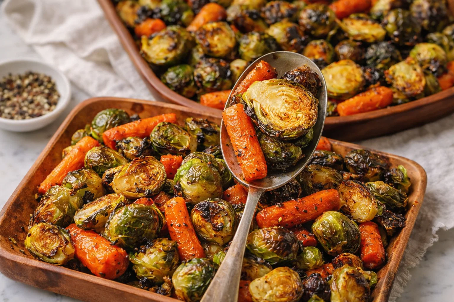 Classic Roasted Brussels Sprouts And Carrots