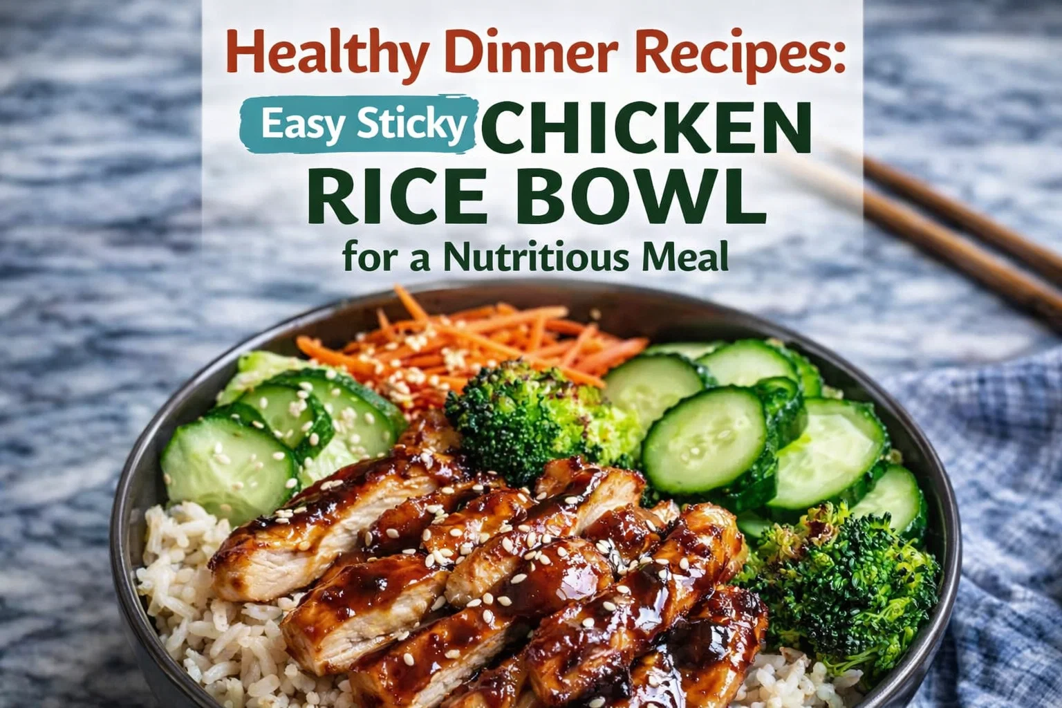 Easy Healthy Sticky Chicken Rice Bowl