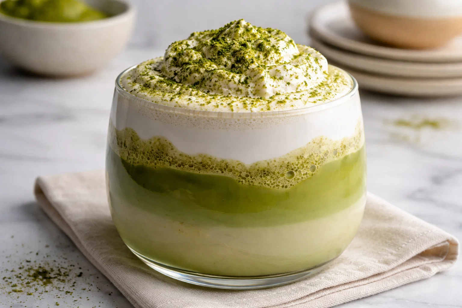 Creamy Tiramisu Matcha Latte