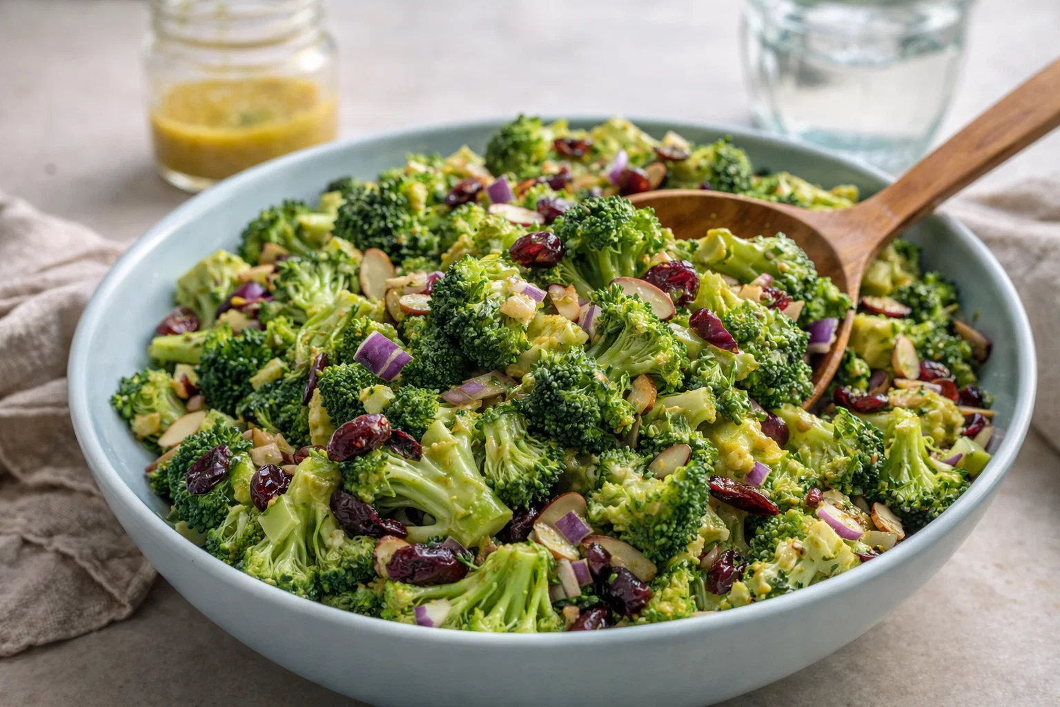 Quick Broccoli Salad With Honey Mustard Dressing