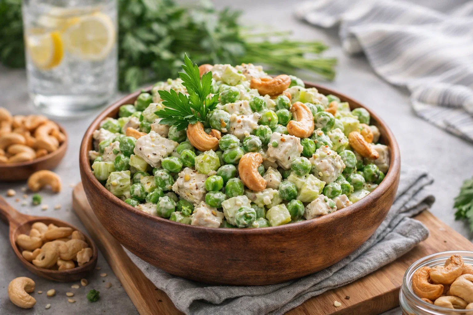 Quick Cashew Pea Salad