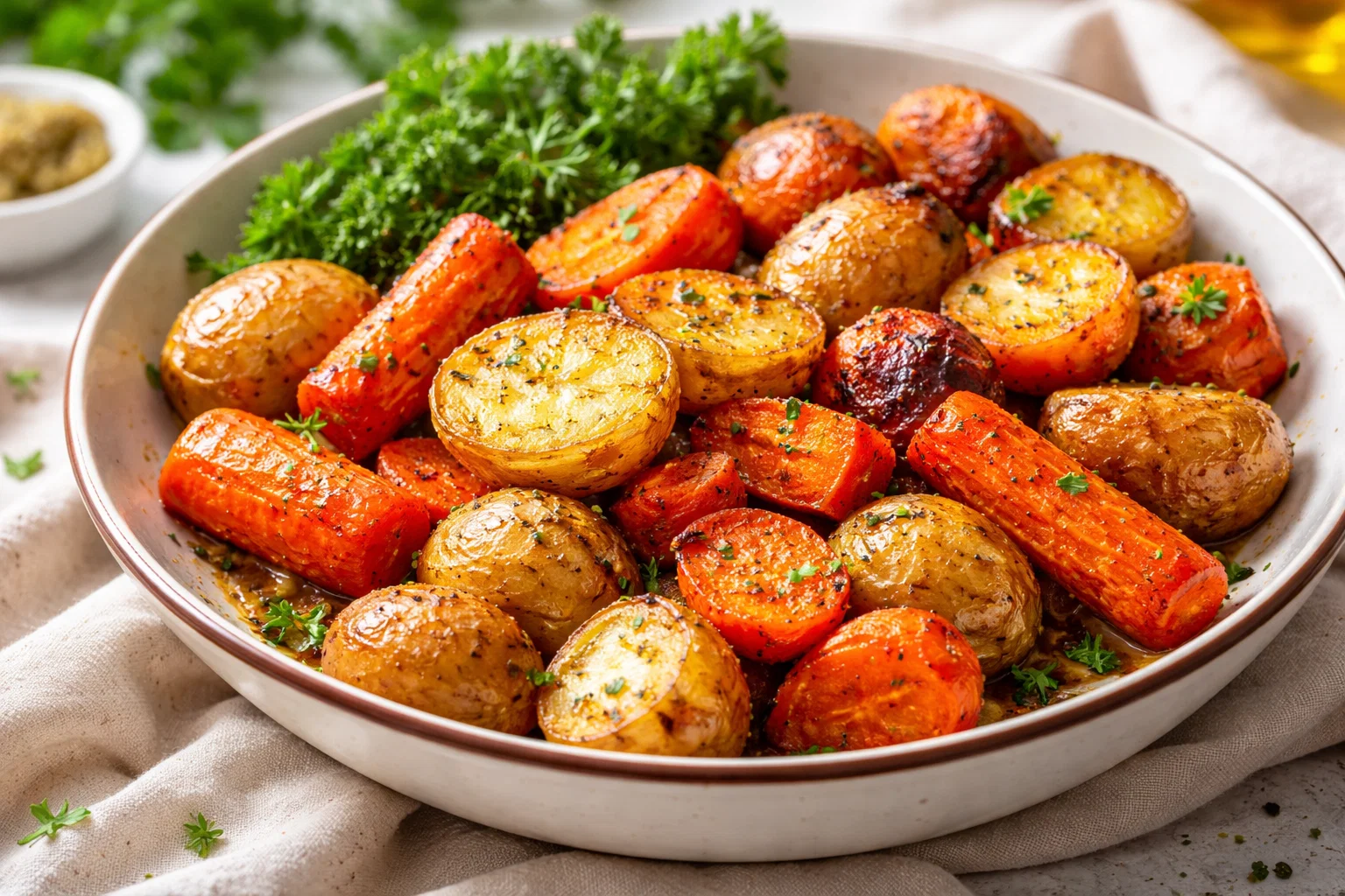 Seasoned Roasted Potatoes And Carrots