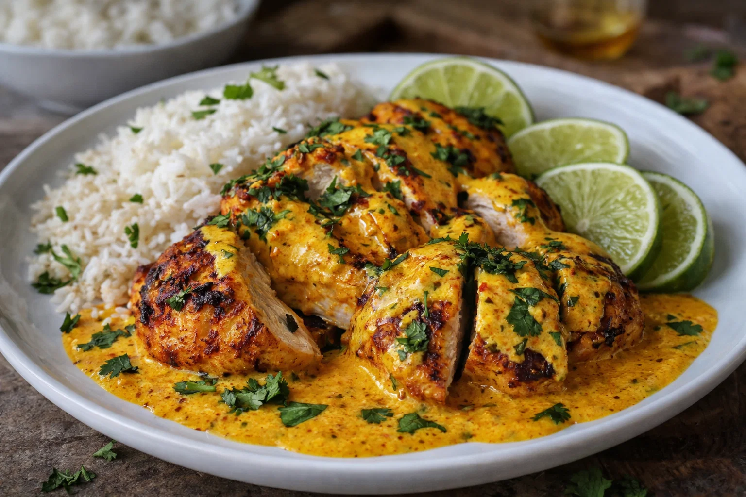 Tasty Spicy Brazilian Coconut Chicken Dinner