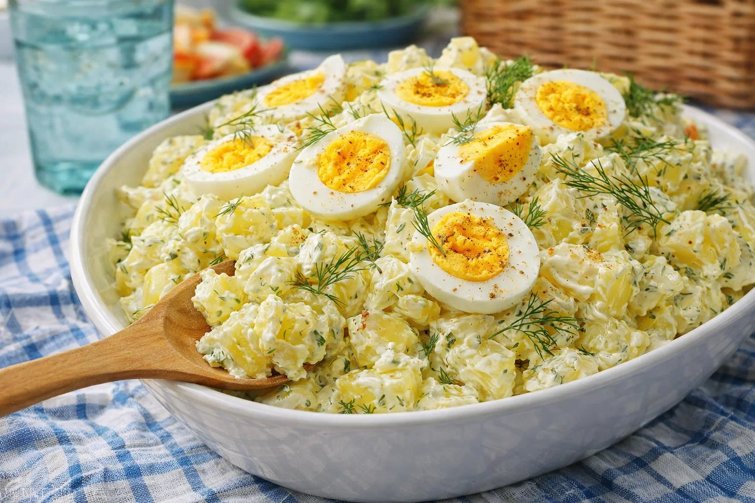 Tangy Creamy Potato Salad With Eggs