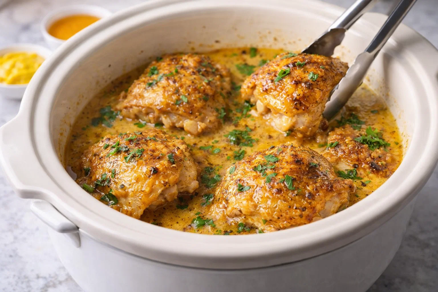 Tasty Slow Cooker Honey Mustard Chicken