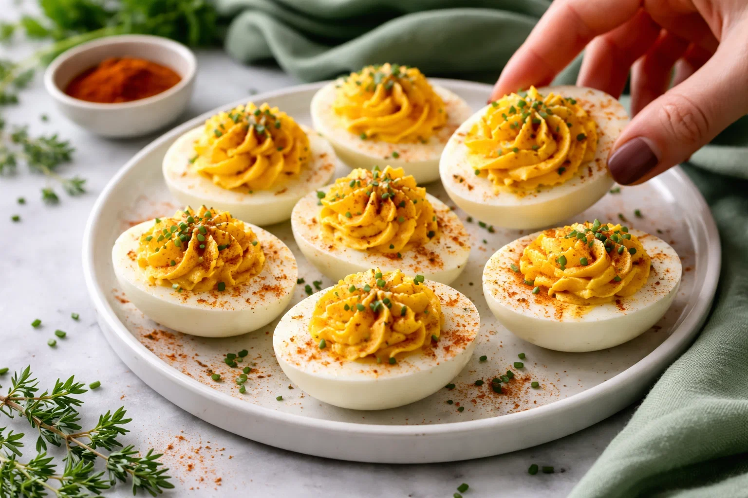 Classic Deviled Eggs Without Mayo