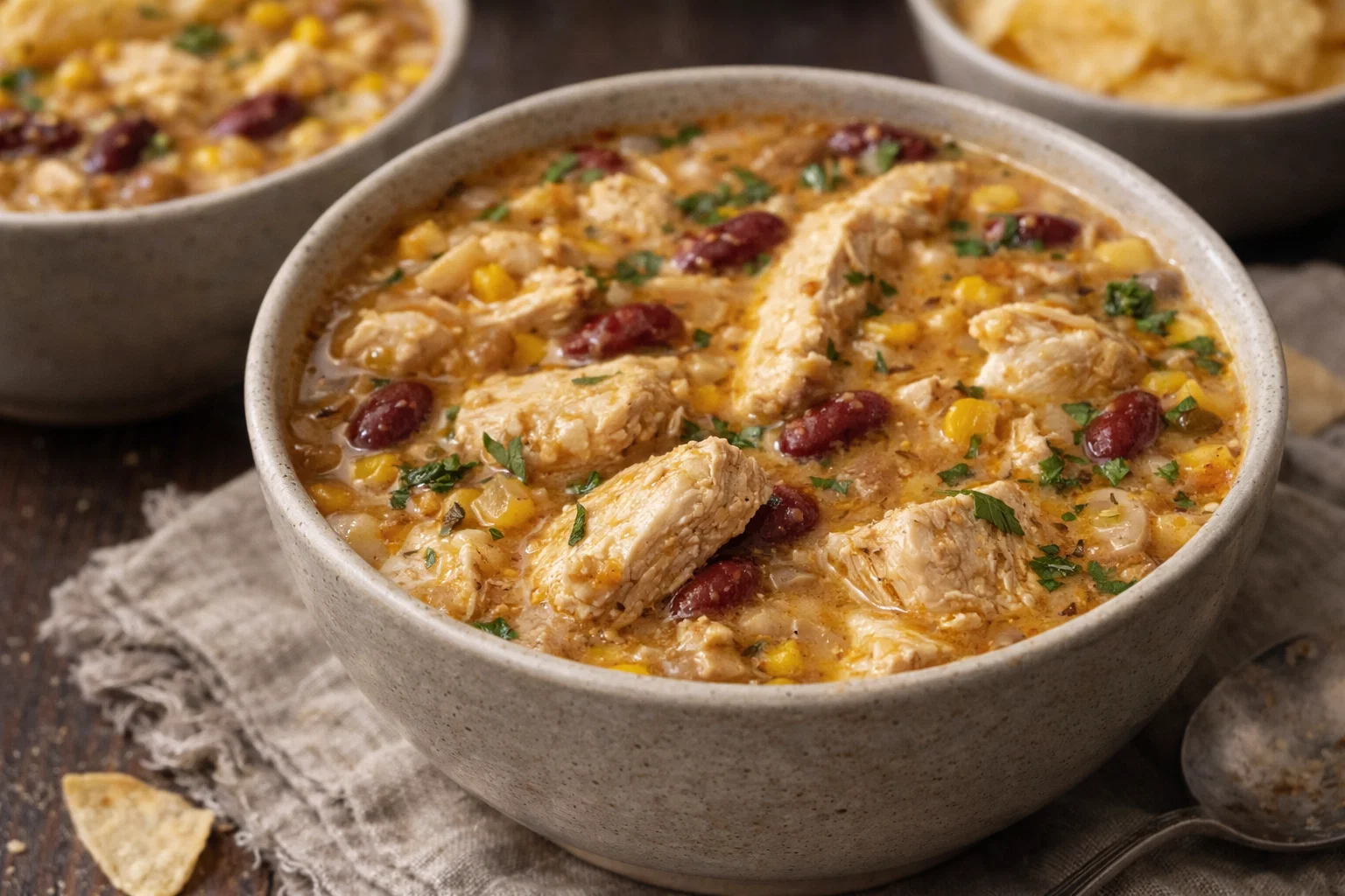 Cozy Cajun White Chicken Chili Recipe