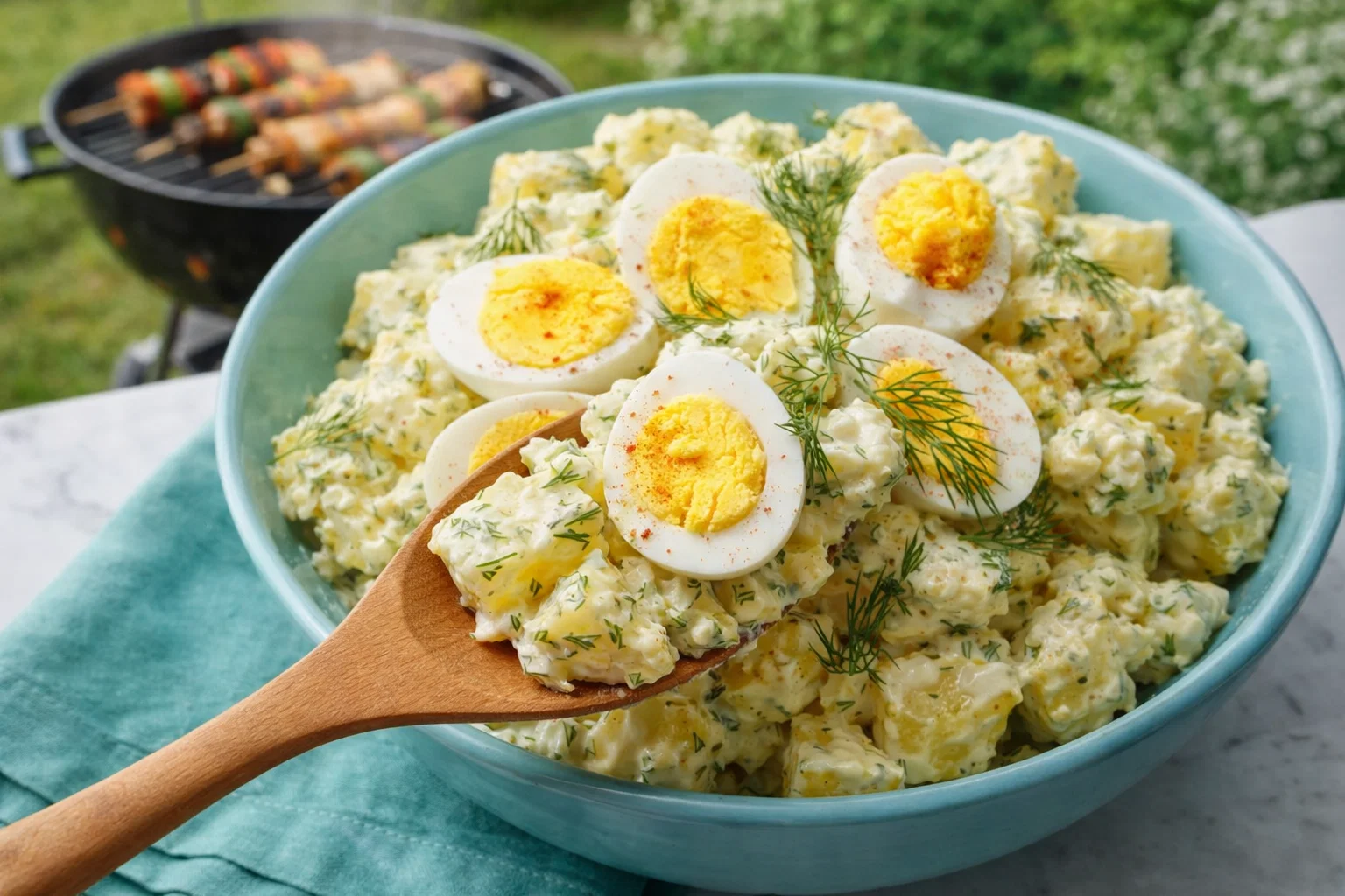 Perfect Creamy Potato Salad With Eggs