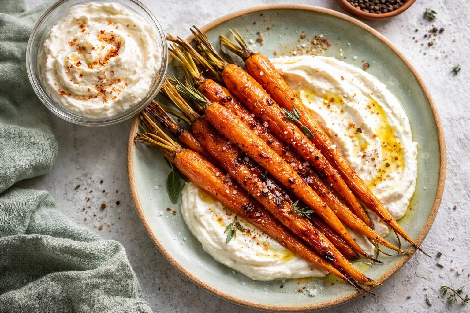 Creamy Roasted Carrots With Whipped Ricotta