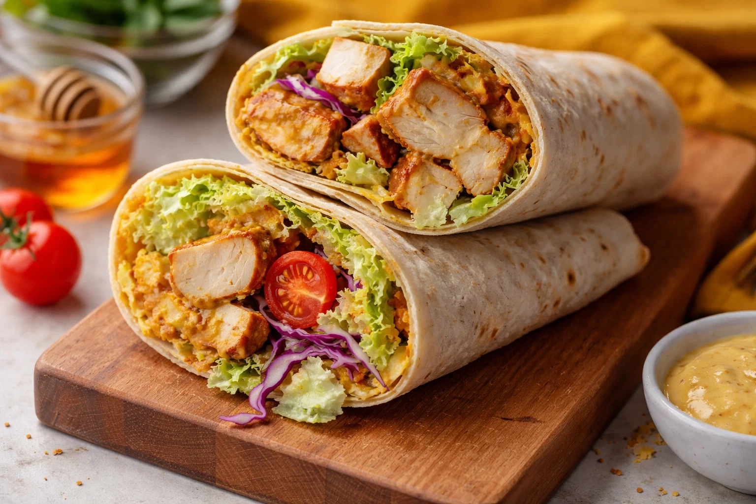 Best Honey Mustard Chicken Wrap