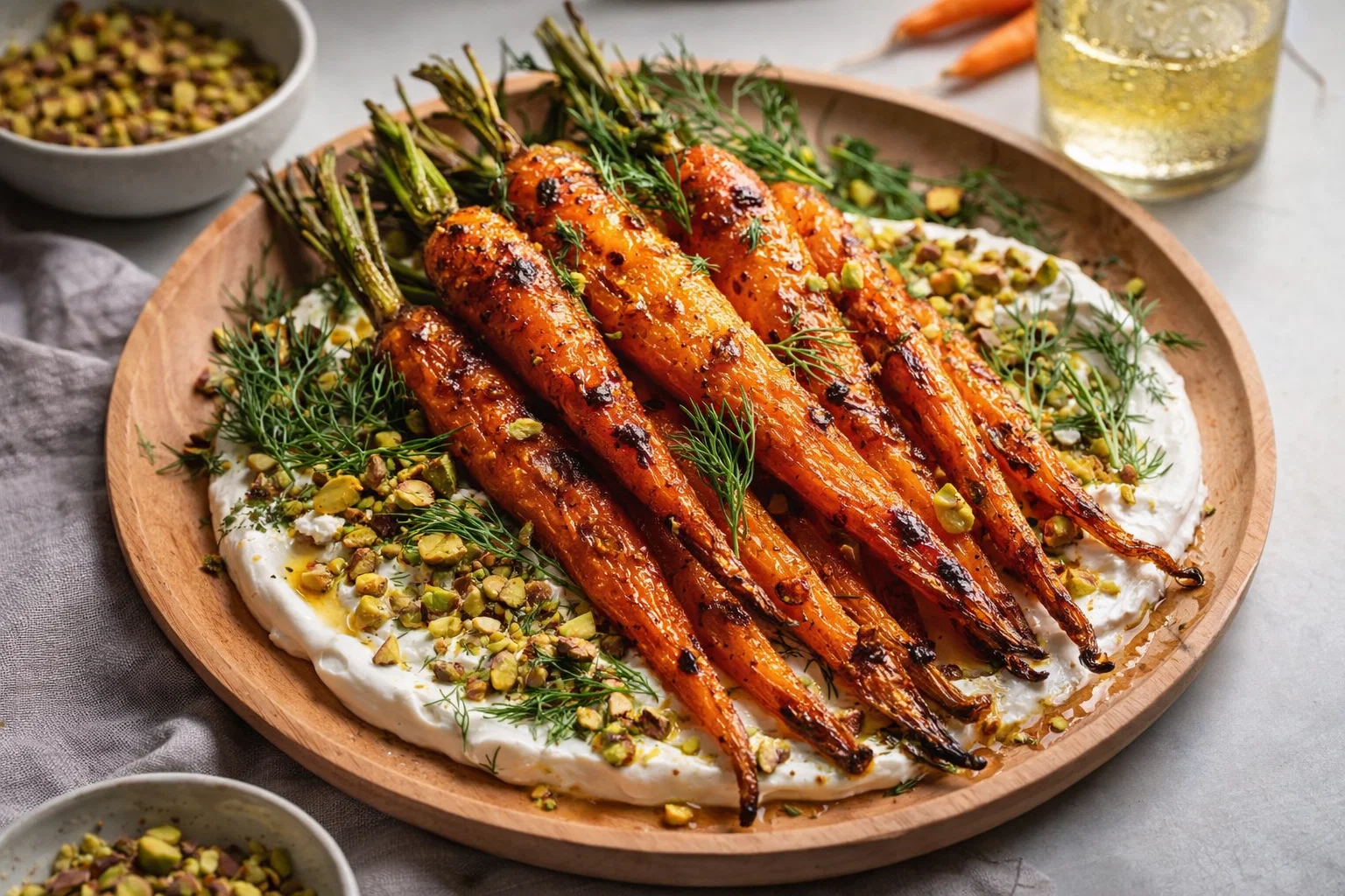 Honey Roasted Carrots With Whipped Feta