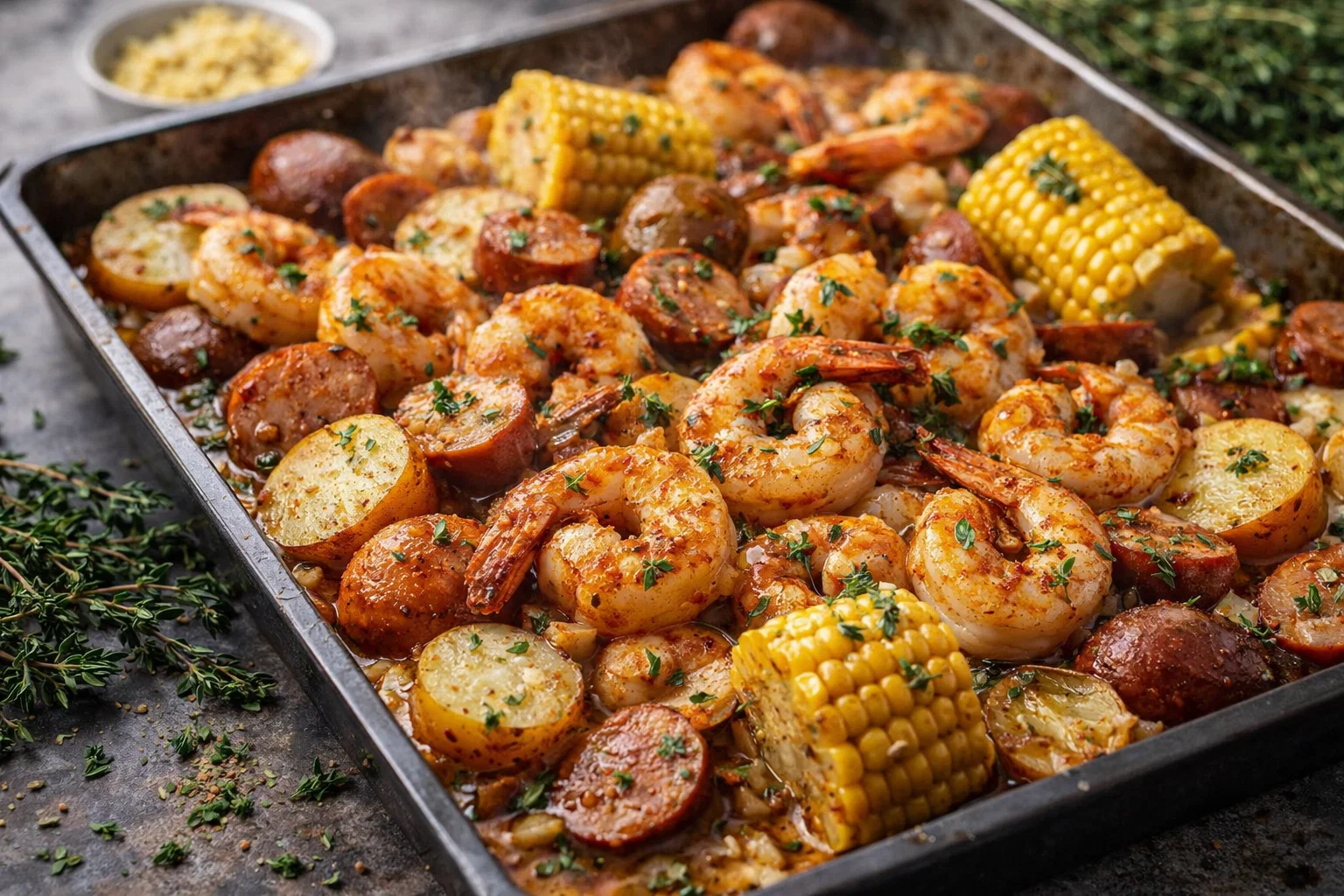 Southern Shrimp Boil With Garlic Butter Sauce