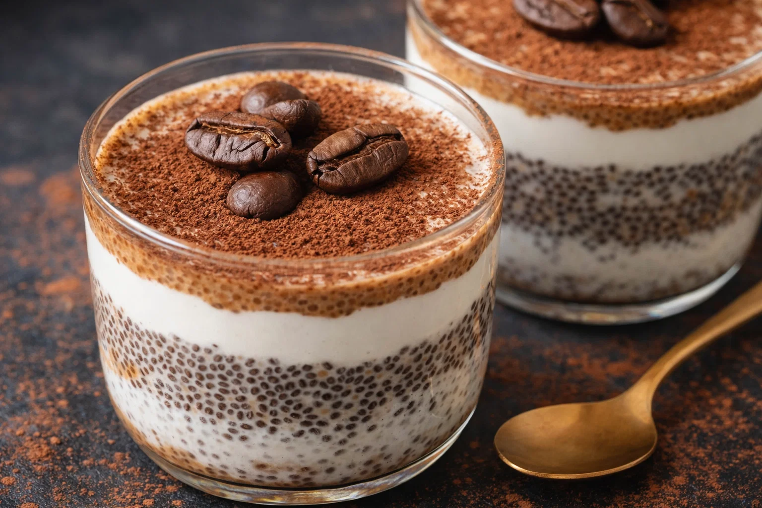 Tasty Tiramisu Chia Pudding With Greek Yogurt