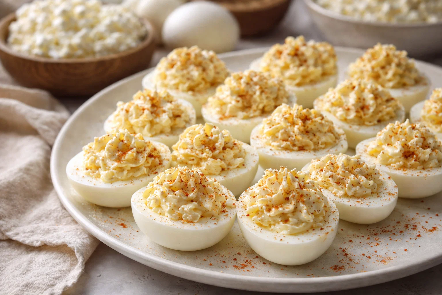 Easy Deviled Eggs With Cottage Cheese