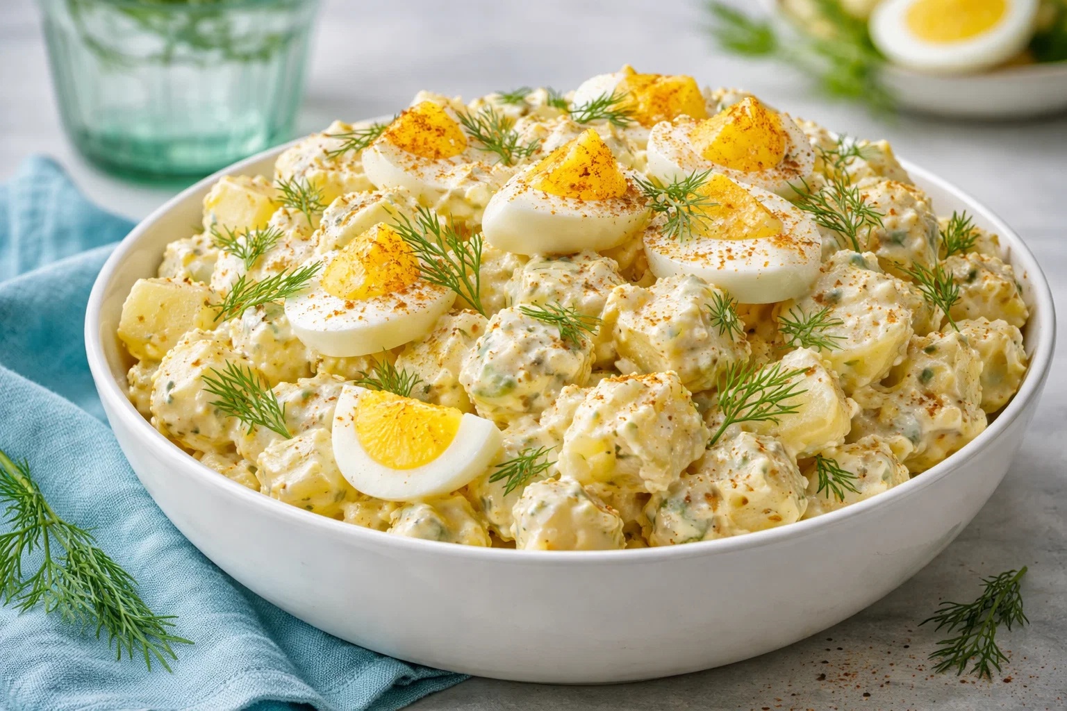 Simple Creamy Potato Salad With Eggs