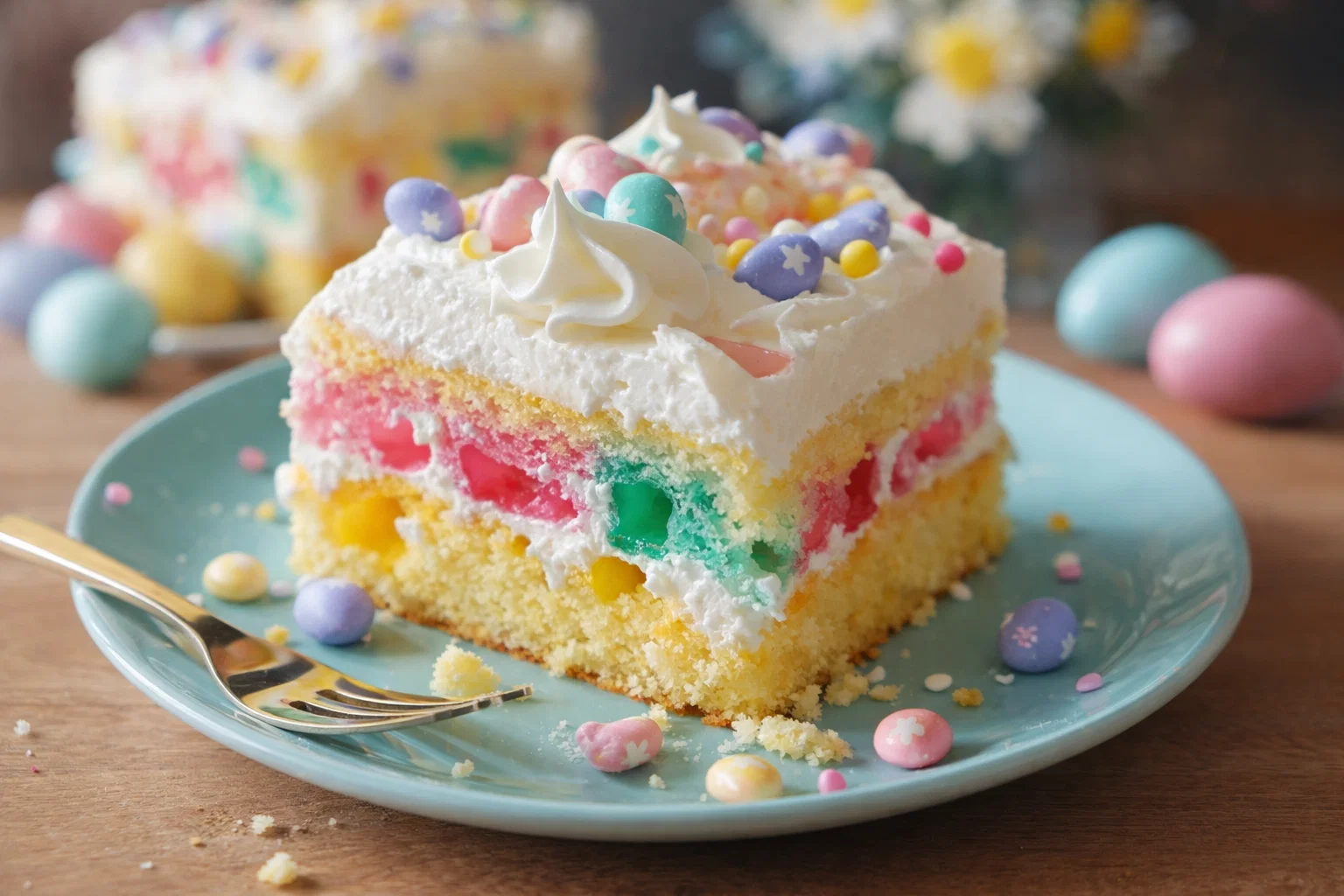 Easy Easter Poke Cake Colorful Dessert
