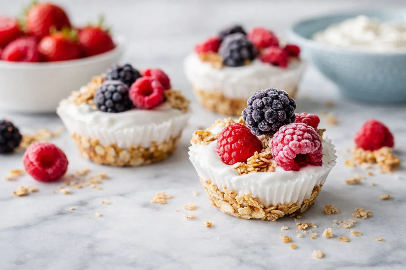 Easy Frozen Yogurt Granola Cups Breakfast Snack