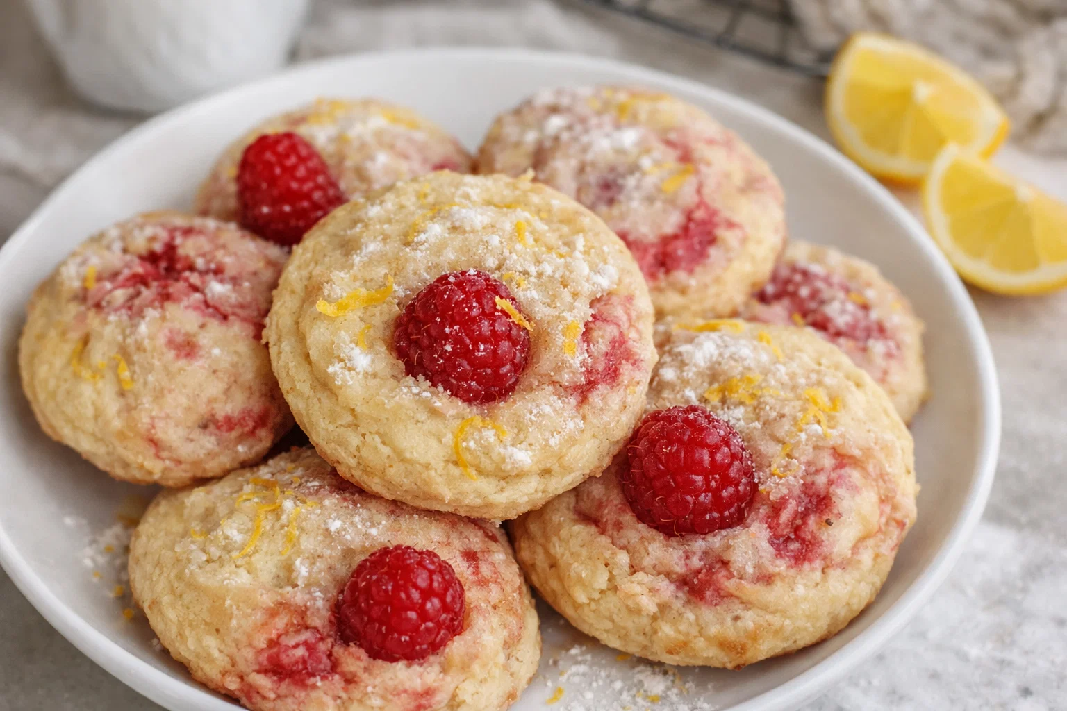 Easy Lemon Raspberry Cookies Dessert Treat